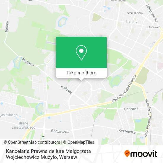 Kancelaria Prawna de Iure Małgorzata Wojciechowicz Mużyło map