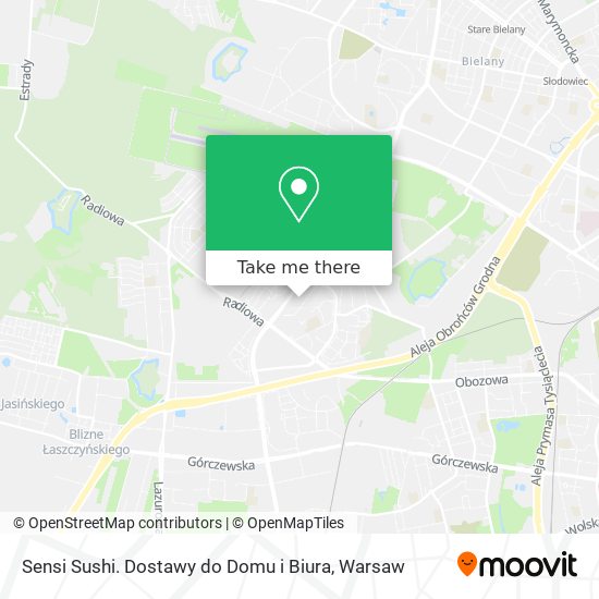 Sensi Sushi. Dostawy do Domu i Biura map