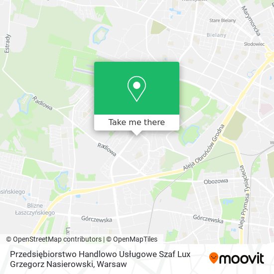 Przedsiębiorstwo Handlowo Usługowe Szaf Lux Grzegorz Nasierowski map