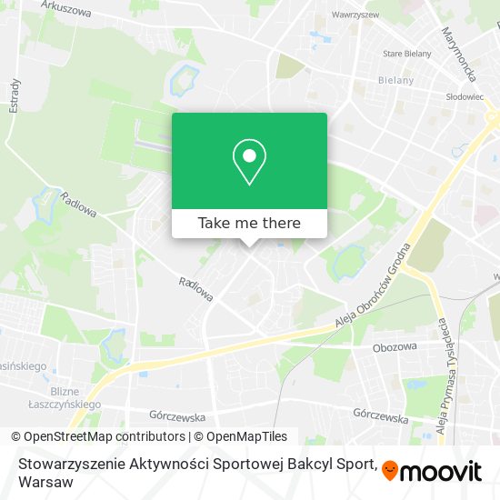 Карта Stowarzyszenie Aktywności Sportowej Bakcyl Sport