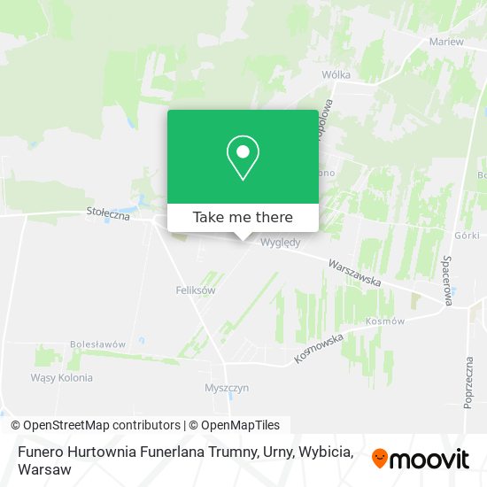 Funero Hurtownia Funerlana Trumny, Urny, Wybicia map