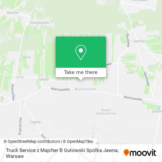 Truck Service z Majcher B Gutowski Spółka Jawna map