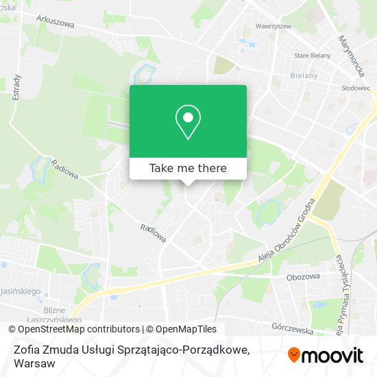 Zofia Zmuda Usługi Sprzątająco-Porządkowe map