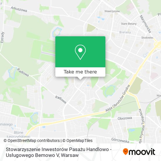 Stowarzyszenie Inwestorów Pasażu Handlowo - Usługowego Bemowo V map