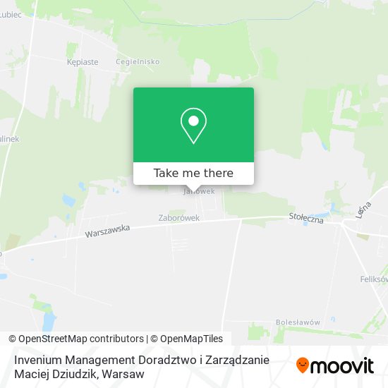 Карта Invenium Management Doradztwo i Zarządzanie Maciej Dziudzik