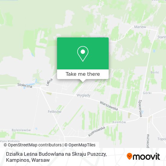 Działka Leśna Budowlana na Skraju Puszczy, Kampinos map