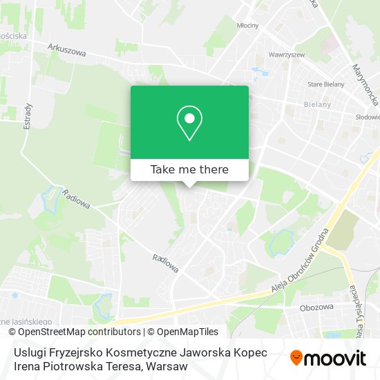 Uslugi Fryzejrsko Kosmetyczne Jaworska Kopec Irena Piotrowska Teresa map