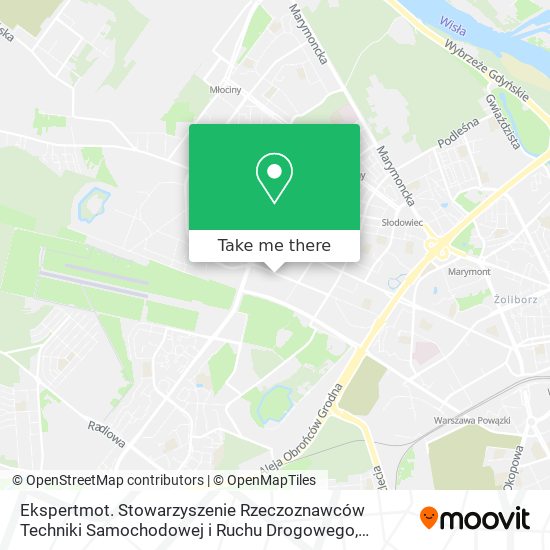 Карта Ekspertmot. Stowarzyszenie Rzeczoznawców Techniki Samochodowej i Ruchu Drogowego