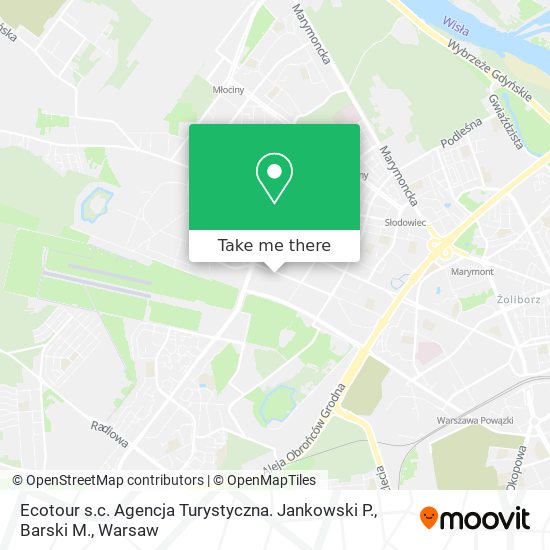 Карта Ecotour s.c. Agencja Turystyczna. Jankowski P., Barski M.