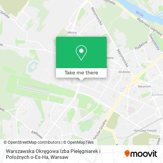 Warszawska Okręgowa Izba Pielęgniarek i Położnych o-Es-Ha map