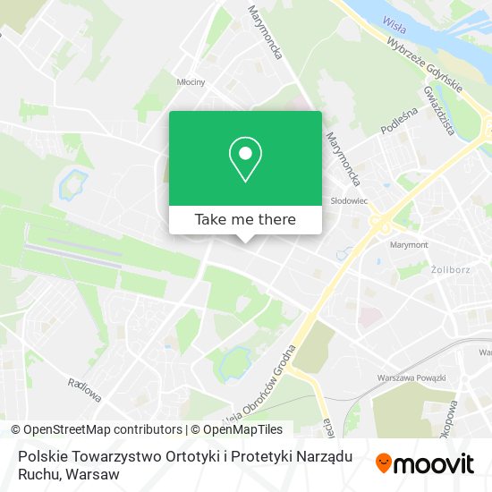 Polskie Towarzystwo Ortotyki i Protetyki Narządu Ruchu map