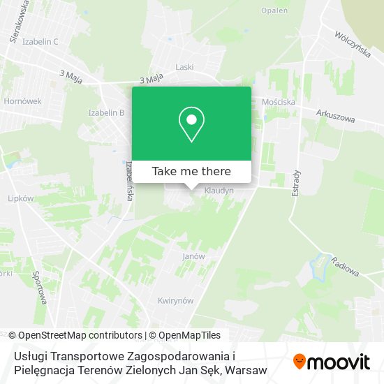 Usługi Transportowe Zagospodarowania i Pielęgnacja Terenów Zielonych Jan Sęk map