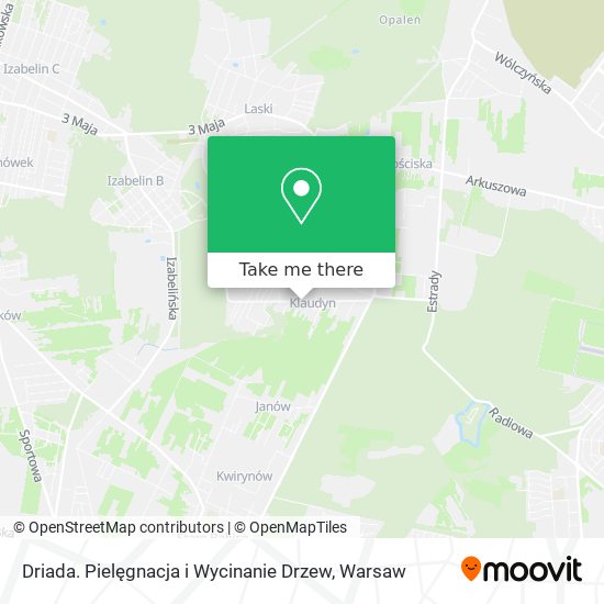 Driada. Pielęgnacja i Wycinanie Drzew map