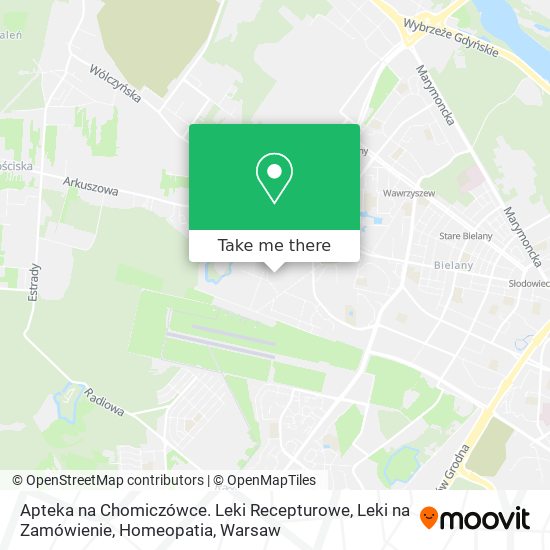 Apteka na Chomiczówce. Leki Recepturowe, Leki na Zamówienie, Homeopatia map