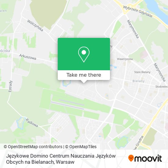 Językowe Domino Centrum Nauczania Języków Obcych na Bielanach map