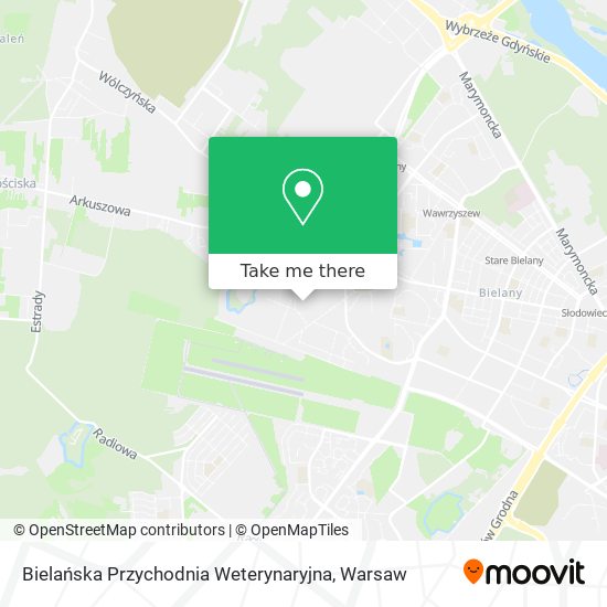 Bielańska Przychodnia Weterynaryjna map