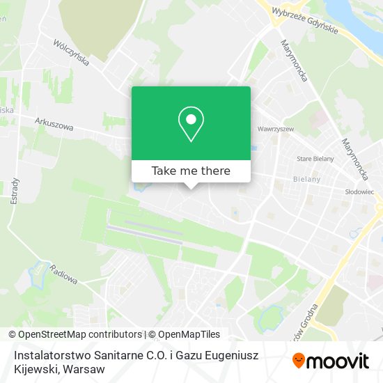 Instalatorstwo Sanitarne C.O. i Gazu Eugeniusz Kijewski map