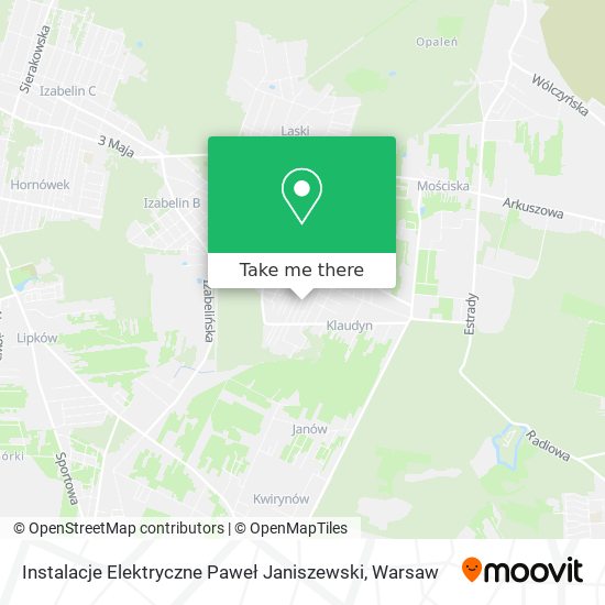 Instalacje Elektryczne Paweł Janiszewski map