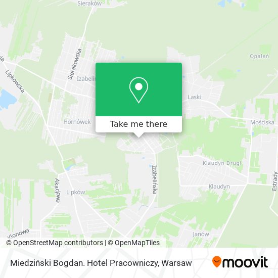 Miedziński Bogdan. Hotel Pracowniczy map