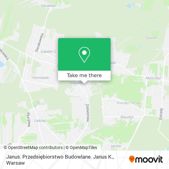 Janus. Przedsiębiorstwo Budowlane. Janus K. map