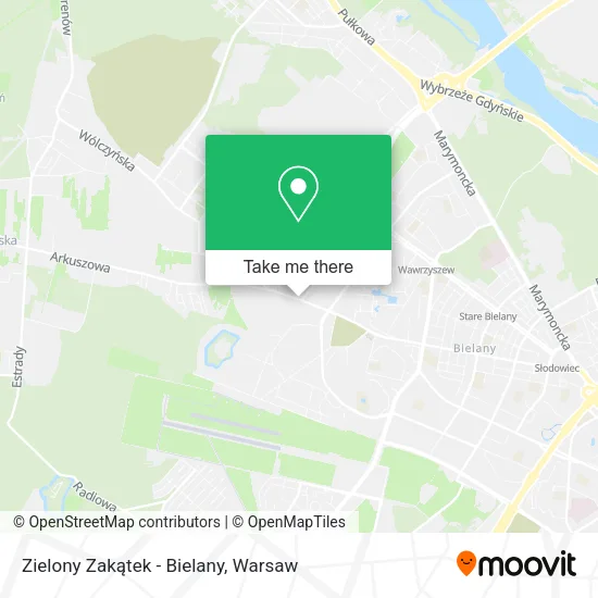 Zielony Zakątek - Bielany map