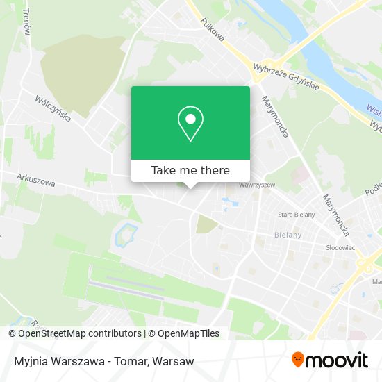 Myjnia Warszawa - Tomar map