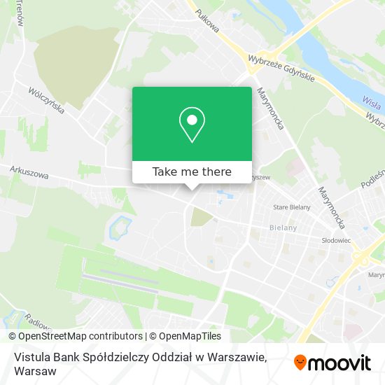 Vistula Bank Spółdzielczy Oddział w Warszawie map