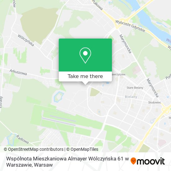 Wspólnota Mieszkaniowa Almayer Wólczyńska 61 w Warszawie map