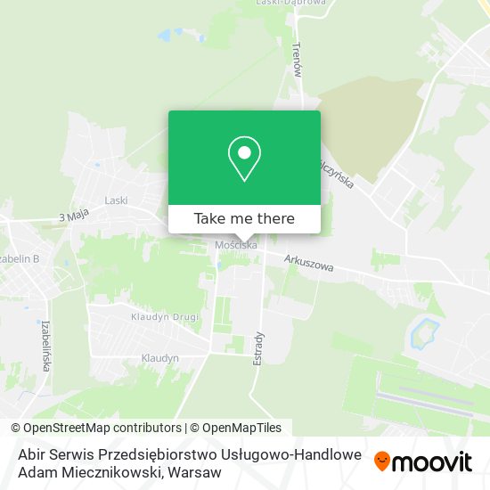 Abir Serwis Przedsiębiorstwo Usługowo-Handlowe Adam Miecznikowski map