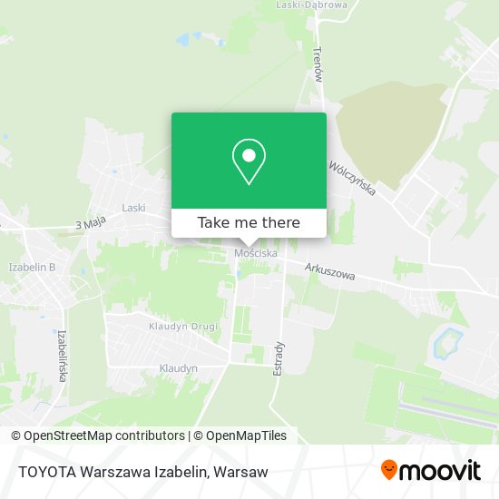 TOYOTA Warszawa Izabelin map