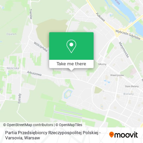 Partia Przedsiębiorcy Rzeczypospolitej Polskiej - Varsovia map