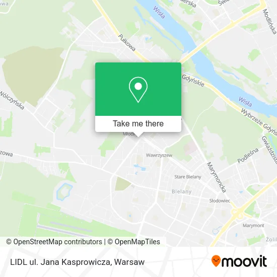 Карта LIDL ul. Jana Kasprowicza