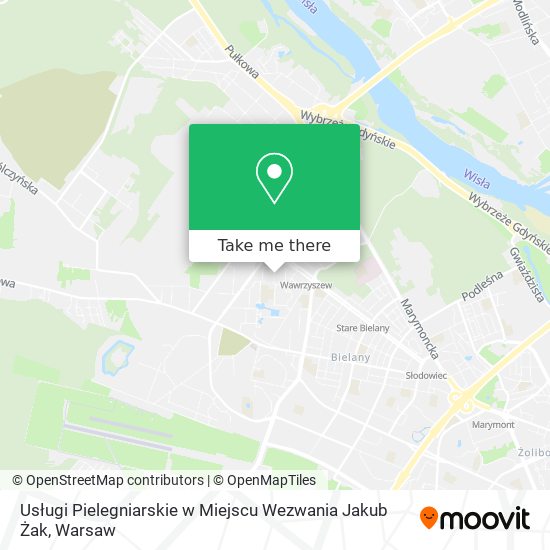 Usługi Pielegniarskie w Miejscu Wezwania Jakub Żak map