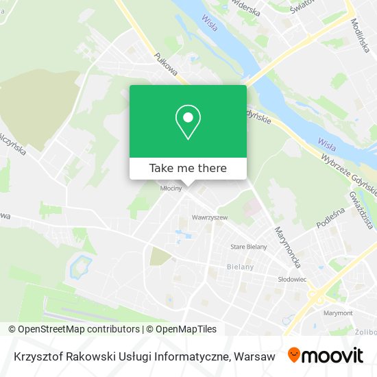 Krzysztof Rakowski Usługi Informatyczne map