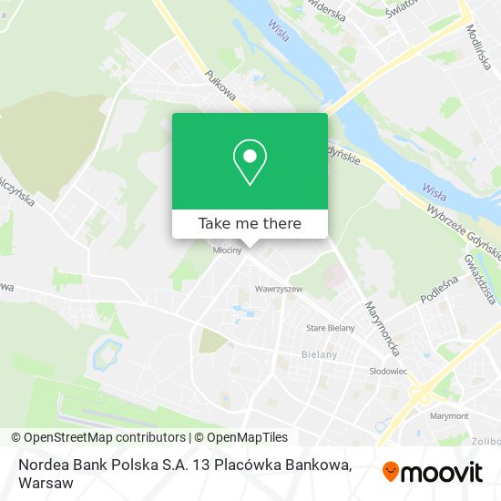 Nordea Bank Polska S.A. 13 Placówka Bankowa map