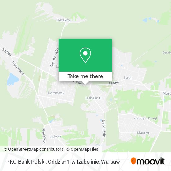 PKO Bank Polski, Oddział 1 w Izabelinie map