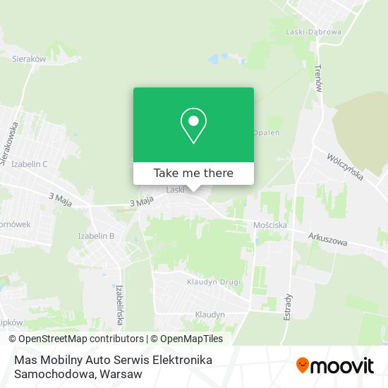 Карта Mas Mobilny Auto Serwis Elektronika Samochodowa