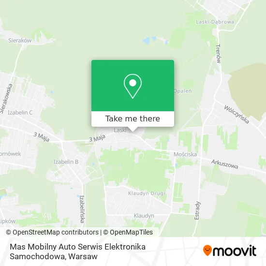 Карта Mas Mobilny Auto Serwis Elektronika Samochodowa