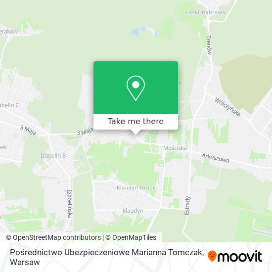 Pośrednictwo Ubezpieczeniowe Marianna Tomczak map