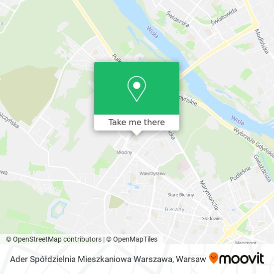 Ader Spółdzielnia Mieszkaniowa Warszawa map