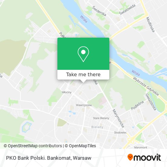 PKO Bank Polski. Bankomat map