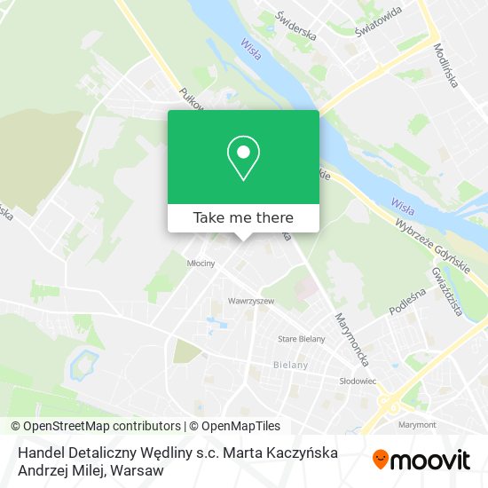 Handel Detaliczny Wędliny s.c. Marta Kaczyńska Andrzej Milej map