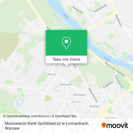 Mazowiecki Bank Spółdzielczy w Łomiankach map