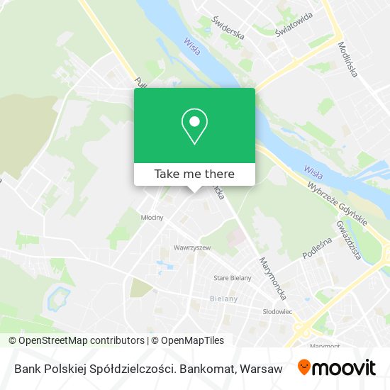 Bank Polskiej Spółdzielczości. Bankomat map