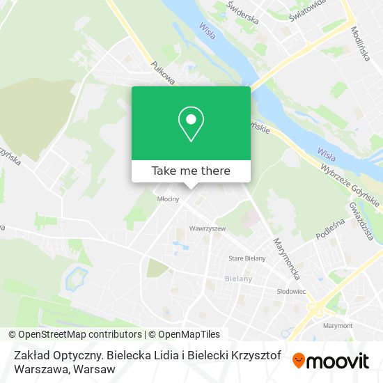 Zakład Optyczny. Bielecka Lidia i Bielecki Krzysztof Warszawa map