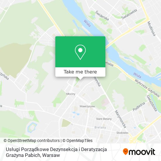 Usługi Porządkowe Dezynsekcja i Deratyzacja Grażyna Pabich map