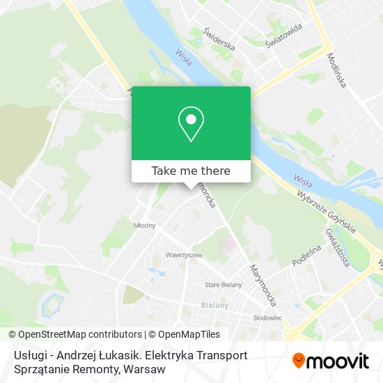 Usługi - Andrzej Łukasik. Elektryka Transport Sprzątanie Remonty map