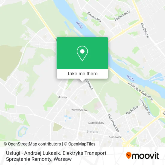 Usługi - Andrzej Łukasik. Elektryka Transport Sprzątanie Remonty map