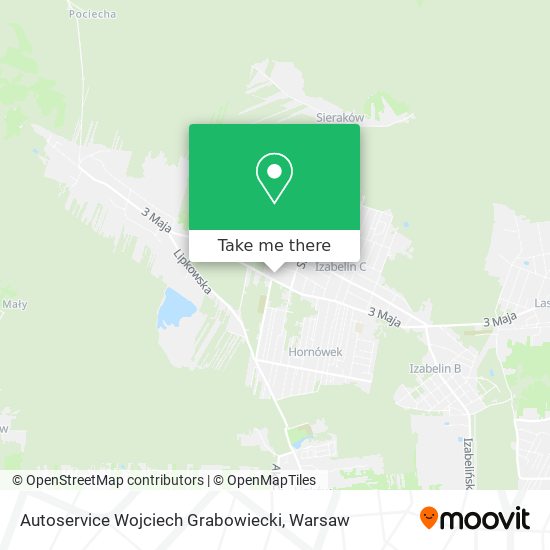 Autoservice Wojciech Grabowiecki map