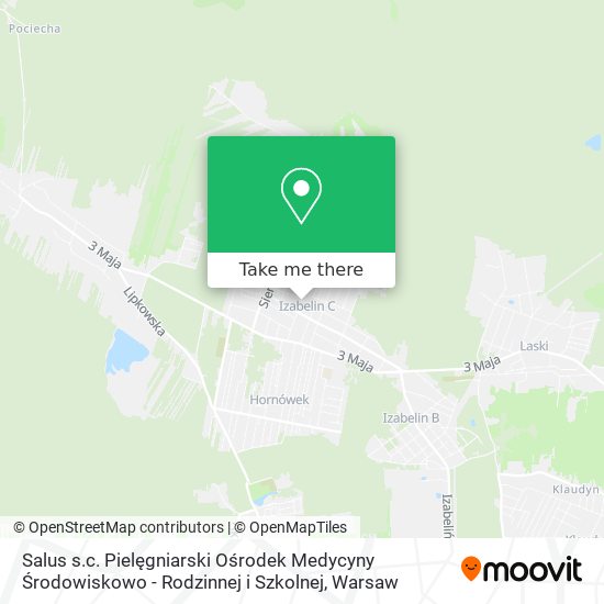 Salus s.c. Pielęgniarski Ośrodek Medycyny Środowiskowo - Rodzinnej i Szkolnej map